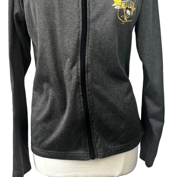 Pittsburgh Penguins Hockey Full Zip Jacket Womens Small Gray NHL Fleece Lined - Picture 4 of 8